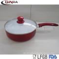 16cm aluminum Specialty Nonstick Dishwasher Safe Handy sauce Pot Saucepan with Glass Lid Cookware,